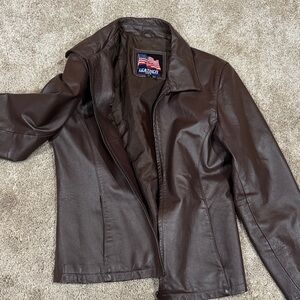 Women's Leather Jacket in Rich Brown